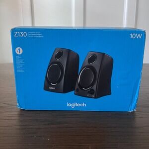Logitech Z130 10W Compact Stereo Speakers w/Full Stereo Sound and Easy Controls